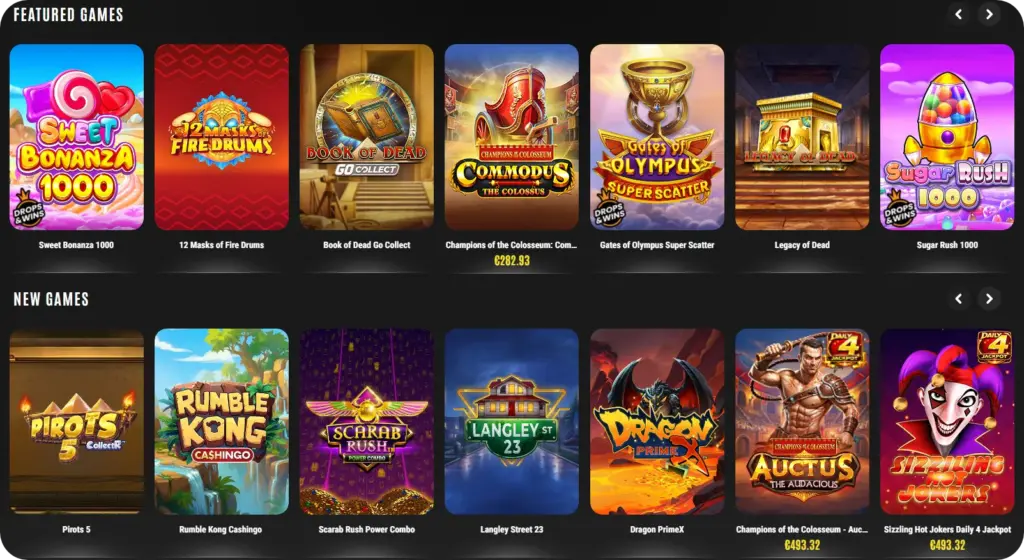 Slots lobby on 888 Casino