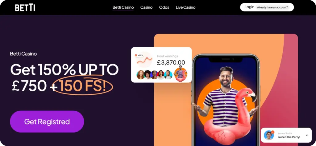 Betti Casino official site