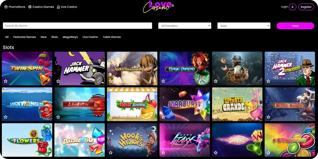 Love Casino bonus offers and promotions