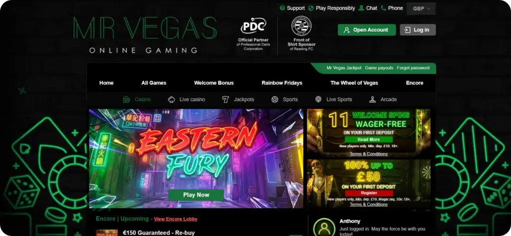 Official site Mr. Vegas Casino
